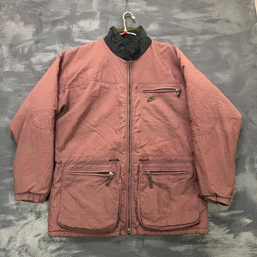 Vintage Nike ACG Jacket Mens Medium 1990s Pink Zip Up Windbreaker